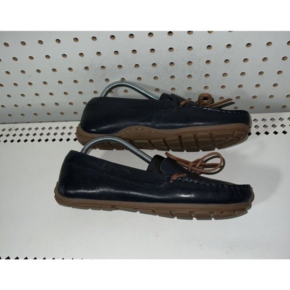Clarks Dameo Swing Womens Leather Driving Loafers Moccasins Size 6.5 M Navy Blue - Picture 5 of 8